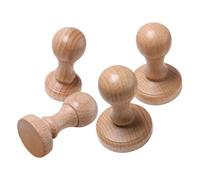 SHINEOFI 4pcs Wooden Stamp Handles for DIY Crafting and Classroom Use Ergonomic Grip Creative Journal and Decorative Stamp Accessories for Teachers and Home Projects