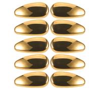 SHINEOFI 5 Pairs Lightweight Ceramic Nose Pad for Eyeglasses and Sunglasses, Universal Nose Pads Replacement with Oval Shape, Golden Colour, Prevents Pressure Marks, for Study and Office