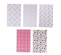 SHINEOFI 5 Pcs Cat Pattern Pu Leather Sheets for DIY Crafts, Artificial Printed Faux Leather Fabric 20x33cm, Jewelry and Earrings Making Accessories for Crafters