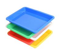 SHINEOFI 5 pcs Plastic Art Trays for Multi Purpose Sensory Activity Organizer Lightweight Craft Trays for DIY Projects for Home and Classroom Use