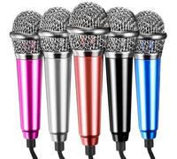 SHINEOFI 5 Pcs Rechargeable Microphone Wireless with Metal Body, Easy to Operate and Widely Compatible Portable Microphone for Singing at Home a Variety of Situations, Stylish