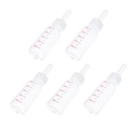 SHINEOFI 5 Sets Pet Nursing Bottles with Wide Nipples for Newborn Puppies and Kittens Portable Lightweight Dog Cat Feeders for Easy Milk Feeding and Medicine Administration