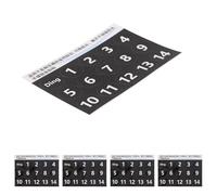 SHINEOFI 5 Sheets Black Tongue Drum Note Stickers with Wear-resistant Pvc Material, Stable Adhesive Labels for Music Learners and Beginners, for DIY and Teaching Handpan Drum Practice