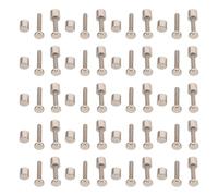 SHINEOFI 50 Sets Acrylic Standoff Screws with Nuts and 21mm Screws for Glass and Picture Frame Mounting, Wall Standoff Mount Hardware for 15-18mm Panels, Metal Spacer Fasteners