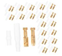 SHINEOFI 50 Sets Brass Male Female Wire Crimp Terminal Connectors with Insulated Covers Durable Electrical Connector Kit for Safe Leak Wire Connections