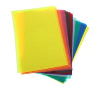 SHINEOFI 50 Sheets Colored Cellophane Sheets Transparent Craft Paper for Art Projects Candy Wrapping Festival Decoration Lightweight Cellophane Material with Vibrant Colors and Light