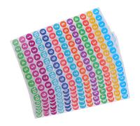 SHINEOFI 50 Sheets Round Colorful Number Stickers 20Mm Self-Adhesive Copperplate Paper Labels for Inventory, Office, and Classroom Organization