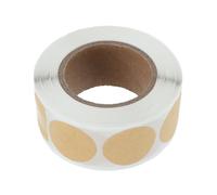 SHINEOFI 500 Pcs Kraft Paper Round Labels Self Adhesive Stickers Writable and Printable for Packaging Sealing and DIY Holiday Decoration Easy Peel