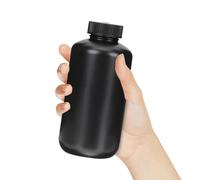 SHINEOFI 500Ml Black PE Narrow Mouth Uv-Resistant Reagent Bottle with Cap, Lab Chemical Storage Container for Liquid Samples and Media, Small Liquid Storage Bottle for Scientific Use