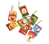 SHINEOFI 50pcs Christmas Tree Cards Mini Greeting Cards with Shiny Surface and Beautiful Colours Easy to Use for Expressing Your Feeling and Love or Sending to Your Friends