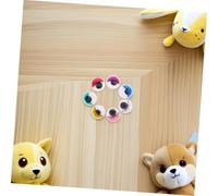 SHINEOFI 50pcs Colorful Round Googly Eyes Self Adhesive Stickers for DIY Crafts Scrapbooking Making with Lashes Expressive Plastic Eyes for Stuffed Animals and Doll Decorations