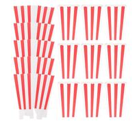 SHINEOFI 50pcs Disposable Popcorn Buckets Striped Paper Popcorn Boxes 5.5in Paper Material Convenient Portability Easy Carrying Cute Design for Movie and Birthday Party Snacks