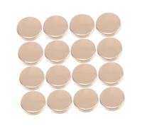 SHINEOFI 50pcs Golden Round Flat Metal Buttons for Jackets and Coats Zinc Alloy Snap Fastener Replacement for Blazers Shirts Pants Sewing Accessories with Lasting Shine and Easy Attachment