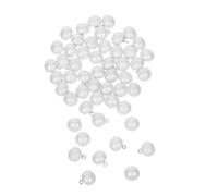 SHINEOFI 50pcs Half Round Pearl Buttons White Plastic Decorative Sewing Buttons for Wedding Dress Crafts Clothing DIY Jewelry Embellishments and Easy to Sew