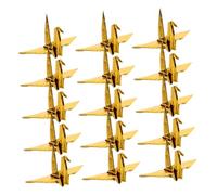 SHINEOFI 50pcs Handmade Paper Crane Mobile Garland Gold Origami Hanging Decoration for Weddings Holidays Office Spaces Symbolizing and Wishes