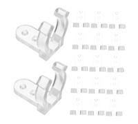 SHINEOFI 50pcs LED Rope Light Mounting Clips with Screws Transparent Neon Rope Clips for Outdoor String Lights Easy Installation Versatile Fixing for Christmas