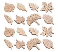 SHINEOFI 50pcs Maple Leaf Wood Chips for Scrapbooking DIY Decorative Album Wood Embellishments for Journals and Memory Books