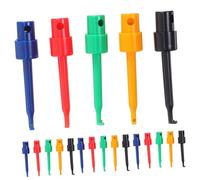 SHINEOFI 50pcs Multimeter Test Hook Clips High Durability Insulated Flexible Grabbers with Circular Hook Design for Electrical Testing Laboratory and Field Use