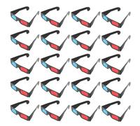 SHINEOFI 50pcs Portable Cardboard 3d Glasses with Black Frame for Stereoscopic Viewing and Universal Compatibility, Lightweight Paper Design for Parties and Exhibitions