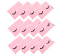 SHINEOFI 50pcs Travel Toiletry Bag Lightweight Eva Zipper Cosmetic Organizer Pouch Practical Makeup Case for Travel Use with Eyelash Pattern Pink Design