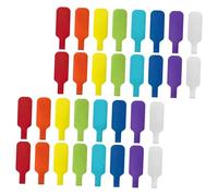 SHINEOFI 56pcs Writable Hook and Loop Cable Labels Nylon Wire Management Tags for Electronics Office Computer Identification and Reusable Cord Marking