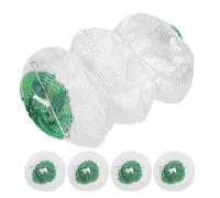 SHINEOFI 5pcs 95# Tubular Double Iron Clip Lantern Mantles for Gas Lamps | Triple Layer Mesh, Green Polyester Build, for Campers, Hunting Camps and Emergency Lighting