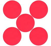 SHINEOFI 5pcs Ambient Lighting Gel Stickers, 10cm Self-Adhesive Dimming Diffuser Film, Warm Color Filters Round Light Diffuser Film Sheet for Led Ceiling Spotlight, Video Light, Red