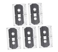 SHINEOFI 5pcs Blank Cassette Tapes with Clear Plastic Case Recording Audio Tapes for Music Voice Speech DIY Party Surprise Messages for Men and Women
