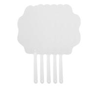 SHINEOFI 5pcs Blank Sublimation Hand Fan Flower Shape PET Double-Sided Printable White for Weddings and Advertising Events