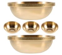 SHINEOFI 5pcs Brass Buddhist Water Offering Bowl Retro Temple Cup