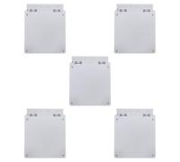 SHINEOFI 5pcs Central Ac Thermostat Protector Cover, Hinged Black Switch Panel Guard, Childproof Dustproof Plastic Button Protector for Wall-mounted Air Conditioner Control, 86-type 4"x3"