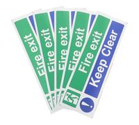 SHINEOFI 5Pcs Fire Exit Keep Safety Compliance Stickers Self-Adhesive Fire Safety Decal Large Do Not Block Access Labels for Office Mall School Emergency Pathway Signs