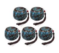 SHINEOFI 5Pcs Mini Ceramic Pet Urns for Small Dog Ashes - Keepsake Boxes for Pet Memorials and Funeral Ceremonies, Small Sealed Ashes Urns for Dogs