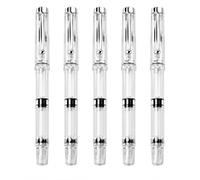 SHINEOFI 5pcs Piston Fill Fountain Brush Pens, Flexible Refillable Nib Pen | Refillable fountain brushpens with flexible nib for calligraphy, sketch, drawing, painting, scrapbooking & journaling.