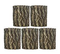 SHINEOFI 5pcs Realistic Cork Bark for Pets, Reptile Tank Decoration with Natural Tree Bark Material, Brown Panels for Bearded Dragon and Snake Habitat, for Aquarium and Bearded Dragon Tank
