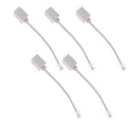 SHINEOFI 5pcs Rj45 to Rj11 Cable Adapter for Telephone Line, Instant Connection with Space Saving Design, Abs Copper Material, Ethernet Cable Extender Adapter for Home and Office Use