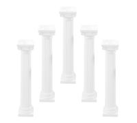 SHINEOFI 5pcs Roman Pillar Decoration Photo Prop Set with Sturdy Plastic Material and Creative Design, for Sand Table Scenes and Bedroom Furniture Accent