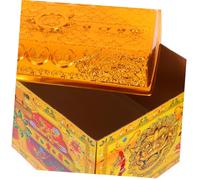 SHINEOFI 5pcs Sacrificial Supplies Heaven Ghost Money Spirit Ghost Money Burning Ancestor Sacrificial Offerings Chinese Funeral Supplies Ancestors Blessing Treasure Chest Paper
