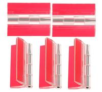 SHINEOFI 5pcs Self Adhesive Acrylic Piano Hinges Heavy Duty Transparent Folding Hinges for DIY Furniture Cabinet Aquarium Lid Door Replacement