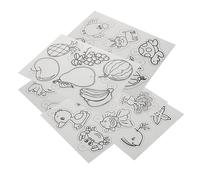 SHINEOFI 5pcs Semi- Heat Shrink Pp Sheets with Polished Coloring for DIY Crafts, Handmade Accessories, with Crab Turtle Watermelon Bird Ocean Designs, for Shrinky Sheets Decoration and Craft Projects