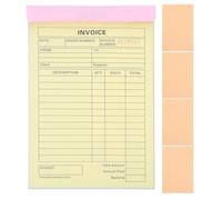 SHINEOFI 5pcs Small Business Invoice Pads 3-Part Carbonless Receipt Books 60-Page Paper Order Notepads for Convenient Writing and Copies Suitable for Managing Receipt Books in Situation