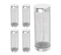 SHINEOFI 5PCS Stainless Steel Aquarium Filter Mesh Strainer 16MM Diameter Fish Tank Prefilter Cover Intake Guard for Fry and Small Fish Protection
