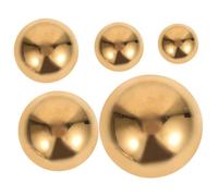 SHINEOFI 5pcs Stainless Steel Polished Ornament Sphere Half round Mirror Ball Decor Metallic Finish and Easy to Clean Surface, Elegant Golden Hemisphere for Indoor Decoration and Garden