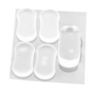 SHINEOFI 5pcs Transparent Silicone Toilet Seat Bumpers Buffer Pads Slip Silent Cushion Replacement Kit for Toilet Lid Collision Noise Reduction Bathroom Use