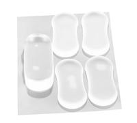 SHINEOFI 5pcs Transparent Silicone Toilet Seat Bumpers Quiet Cushion Buffers Toilet Lid Gaskets Prevent Noise and Damage for Home Hotel Hospital Use
