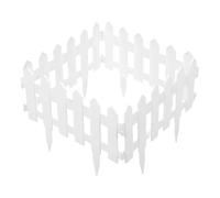 SHINEOFI 5pcs White Garden Fence Panels Ground Insert Lawn Edging Border Flexible Yard Fence for Backyard and Dog Barrier Outdoor Decorative Privacy for Garden Protection