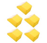 SHINEOFI 5pcs Yellow Plastic Pigeon Feeding Box with Cover Hanging Cage Feeder for Doves Parakeets Quail Poultry Multi-function Bird Food Water Grit Container and Space-saving