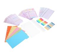 SHINEOFI 6-hole Loose Leaf Planner Refill Set with Colored Monthly, Weekly, and Budget Pages - 9pcs Binder Paper Inserts for Personal Organizer, Portable English Line Paper for Office