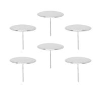 SHINEOFI 6 pcs Cake Flower Nails Metal Piping Flower Nail Set Reusable Cake Decorating Tools for Icing Roses Buttercream Flowers Nail for Baking Parties Birthdays and Festivals