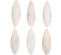 SHINEOFI 6 Pcs Cuttlebone Bird Chew for Large Birds Parrots Cockatoos Calcium Supplement 12-13cm Natural Beak Grinding Blocks Hanging Plaything